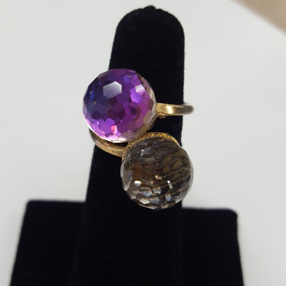 Vintage Double Spectrum Ball Ring - image 1